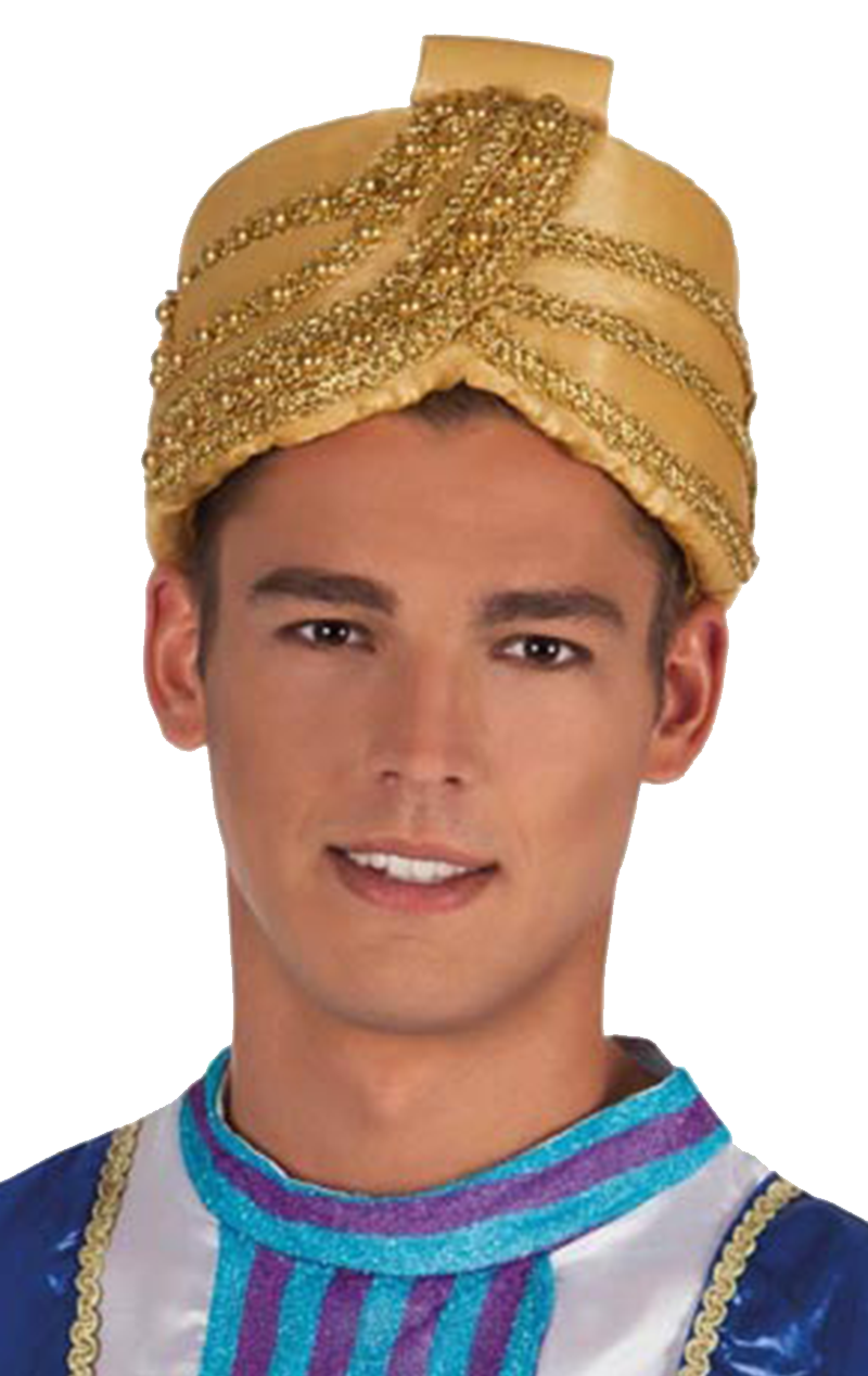 Boland Adults Gold Turban Accessory 1 Boland Adults Gold Turban Accessory