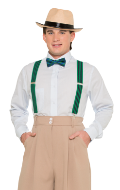 Green Striped Braces