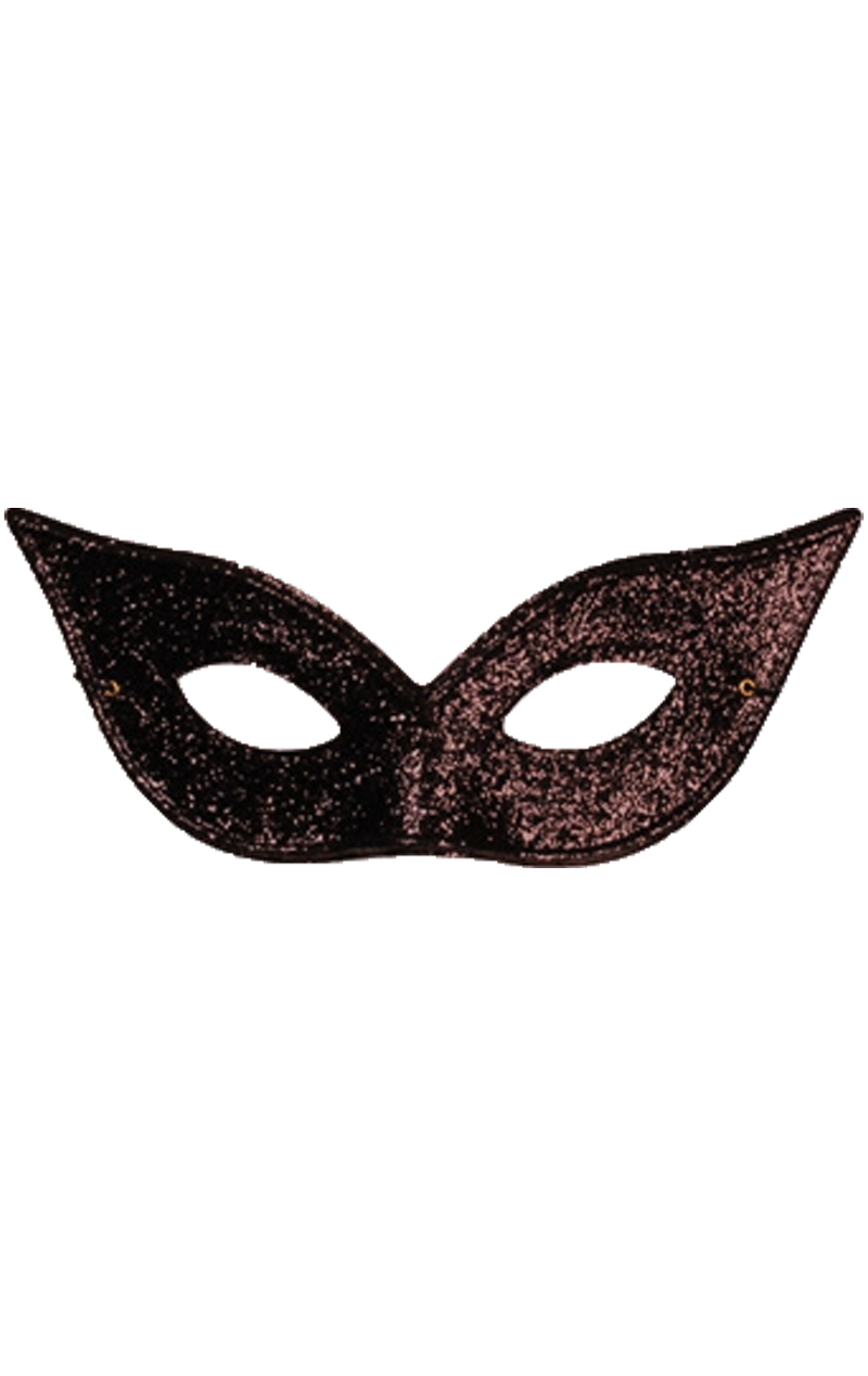 GENERIC Black Pointed Glitter Facepiece 1 GENERIC Black Pointed Glitter Facepiece