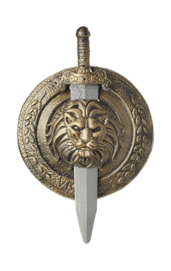 GENERIC Bronze Lion Shield Accessory
