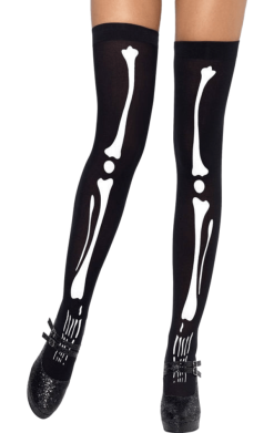 Smiffys Skeleton Print Stockings