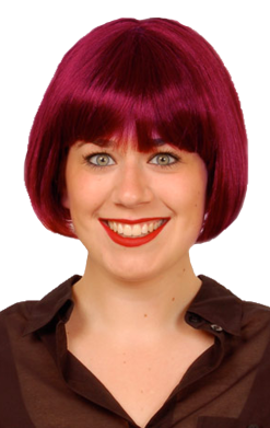 GENERIC Burgundy Eve Wig Accessory