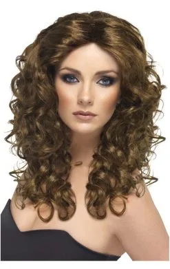 Smiffys Brown Glamour Wig
