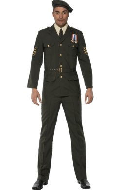 Smiffys Mens Wartime Military Officer Costume