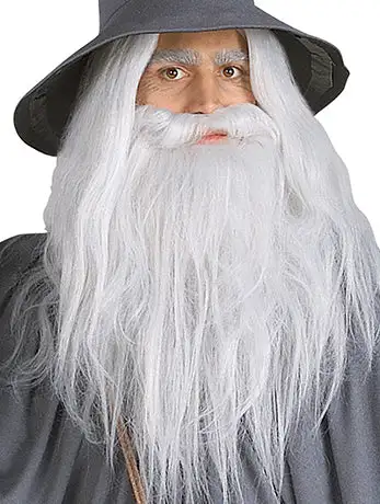 Gandalf Grey Wig & Beard Set 1 Gandalf Grey Wig & Beard Set