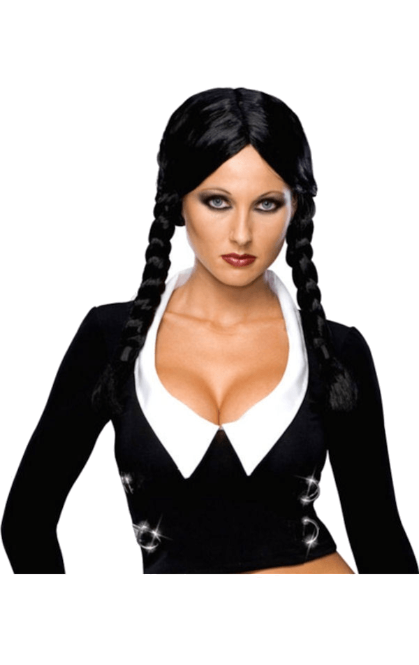 Adult Wednesday Addams Wig 1 Adult Wednesday Addams Wig