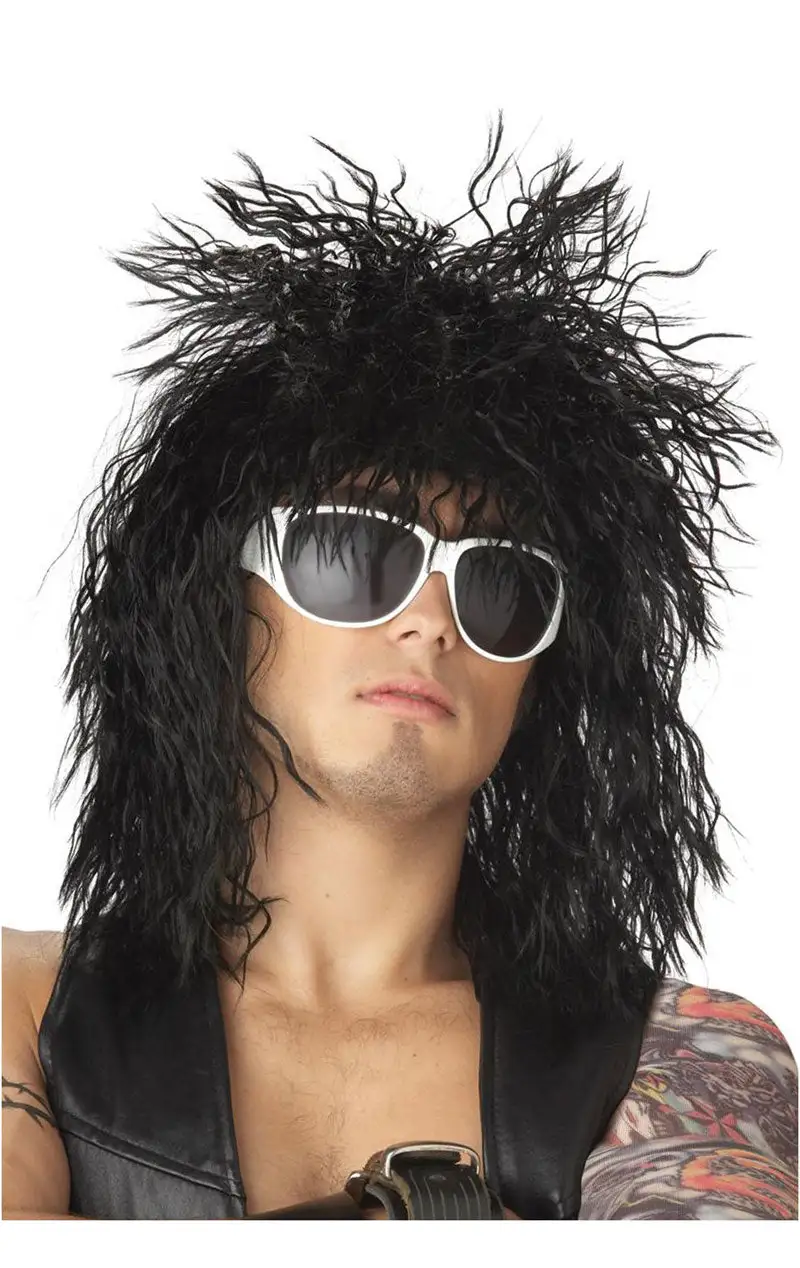 Black Rocker Wig 1 Black Rocker Wig