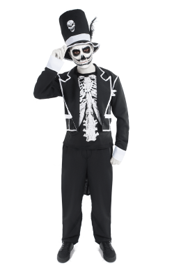 Mens Day Of The Day Skeleton Costume