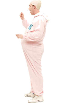 Adult Pink Babygrow Costume -Fancy Dress Shop 00011997a02