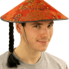 Chinese Coolie Hat & Plait