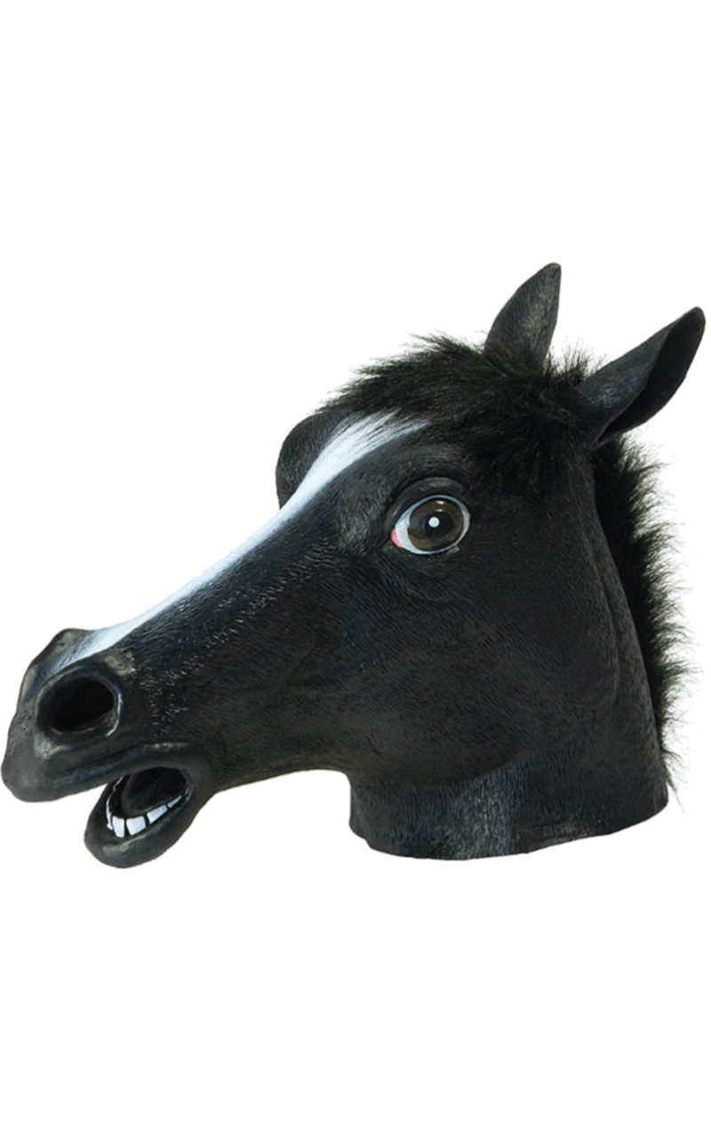 Funny Black Horse Facepiece 1 Funny Black Horse Facepiece