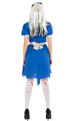 Womens Dark Alice In Wonderland Halloween Costume 5 Womens Dark Alice In Wonderland Halloween Costume -Fancy Dress Shop 00012265a02