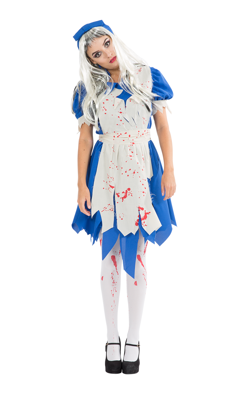Womens Dark Alice In Wonderland Halloween Costume 1 Womens Dark Alice In Wonderland Halloween Costume