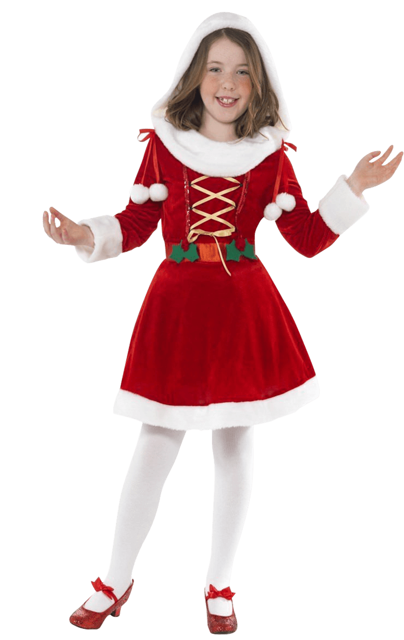 Smiffys Little Miss Santa Costume 1 Smiffys Little Miss Santa Costume