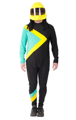 Mens Cool Runnings Costume With Helmet