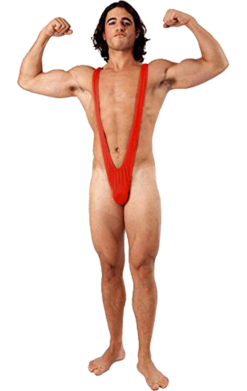 Adult Fiery Red Borat Mankini