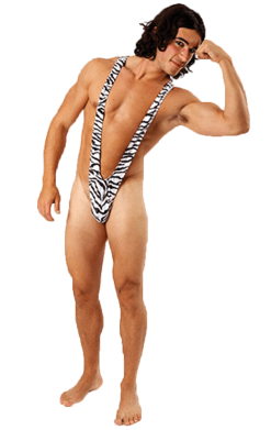 Adult Zebra Borat Mankini