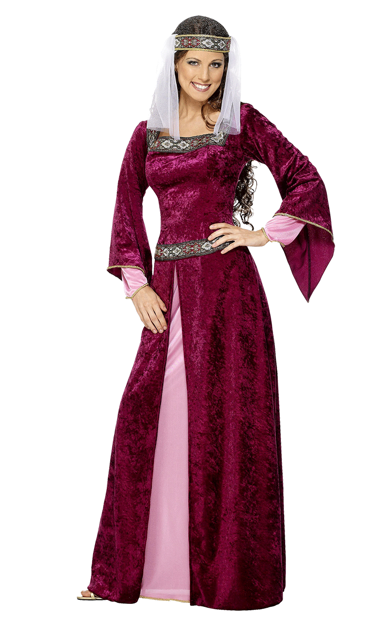 Smiffys Womens Red Maid Marion Costume 2 Smiffys Womens Red Maid Marion Costume - Image 2