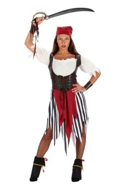 Ladies Pirate Jailbird Costume