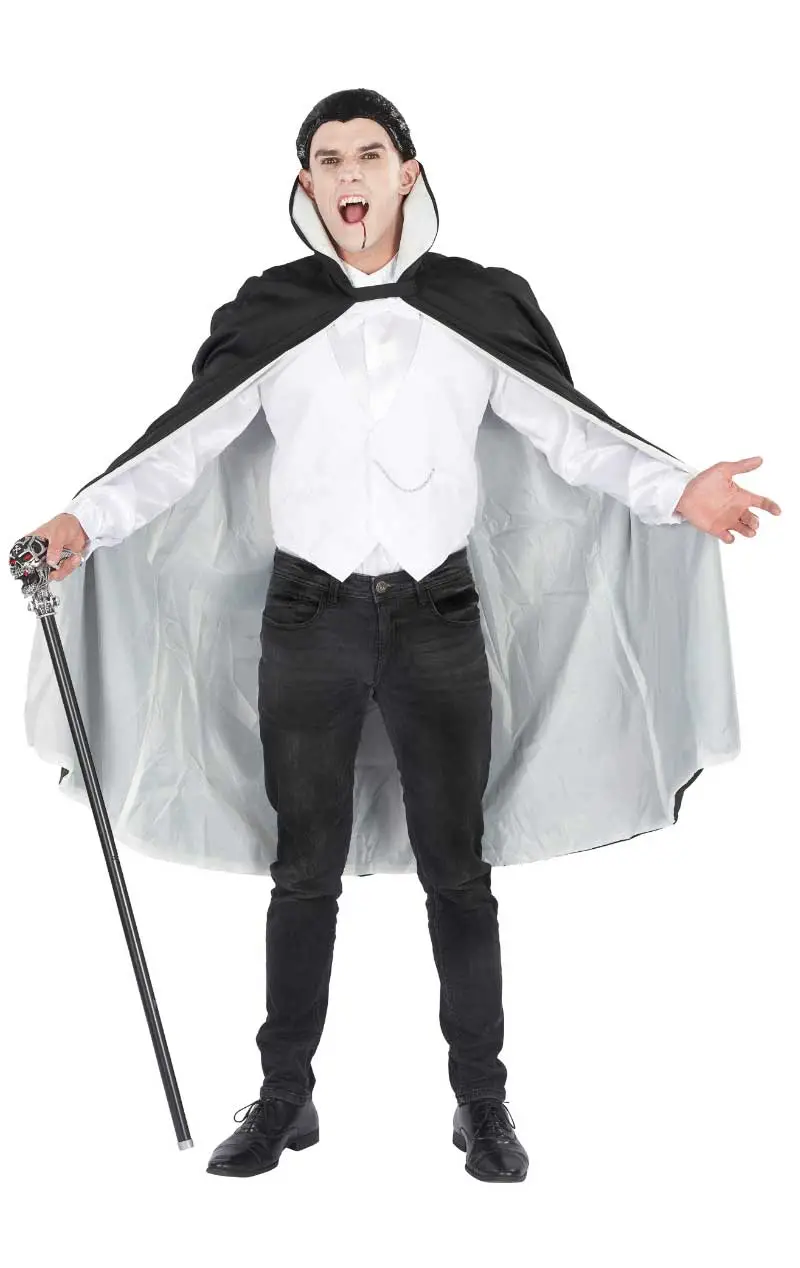 Mens Black And White Vampire Costume 1 Mens Black And White Vampire Costume