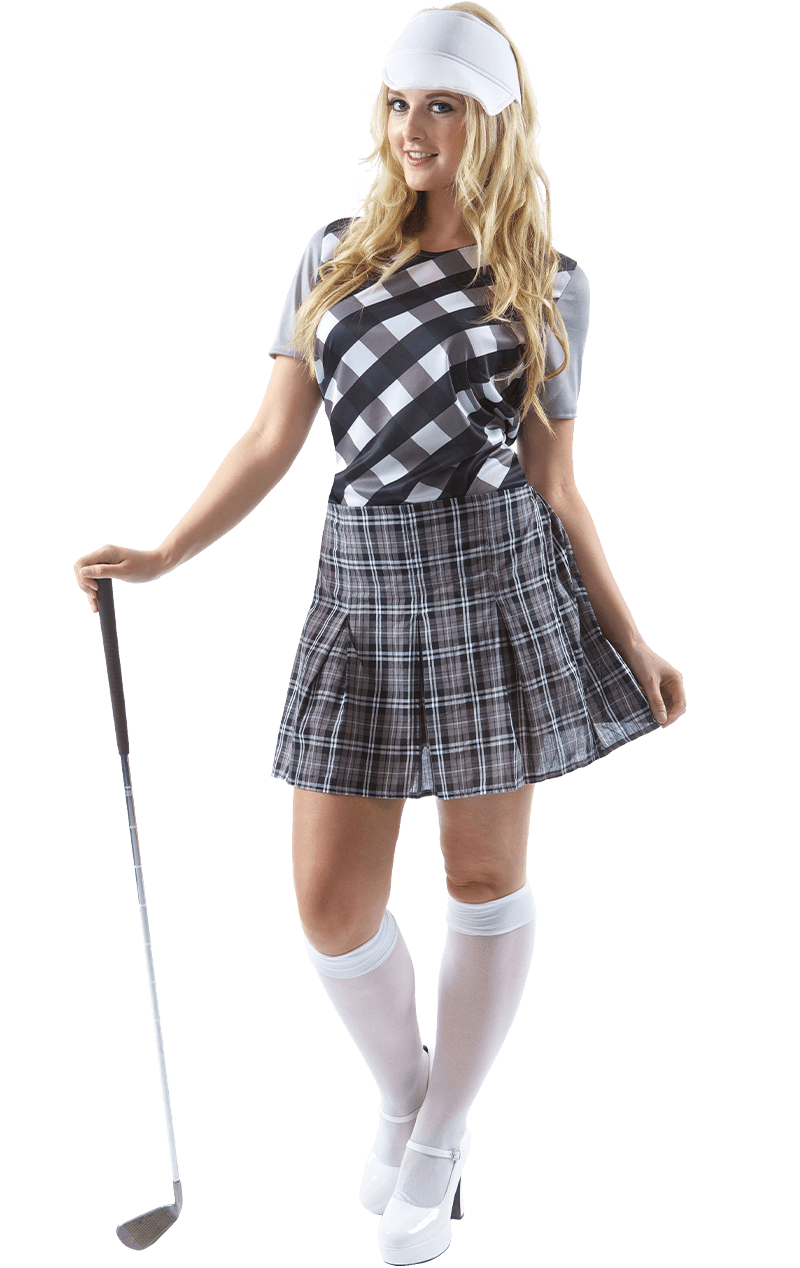 Womens Pub Golf Costume - Black 1 Womens Pub Golf Costume - Black
