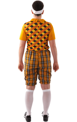 Mens Pub Golf Costume - Orange -Fancy Dress Shop 00017073a02