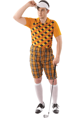 Mens Pub Golf Costume - Orange