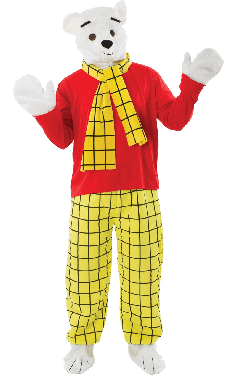 Adult Rupert Bear Costume 1 Adult Rupert Bear Costume