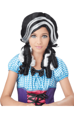 Black & White Doll Curl Wig