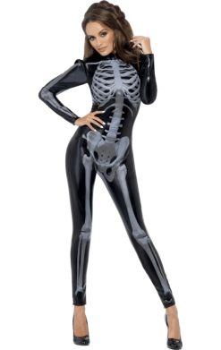 Smiffys Ladies Sexy Halloween Skeleton Costume