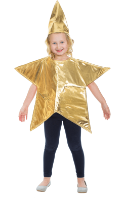 Kids Gold Star Christmas Costume