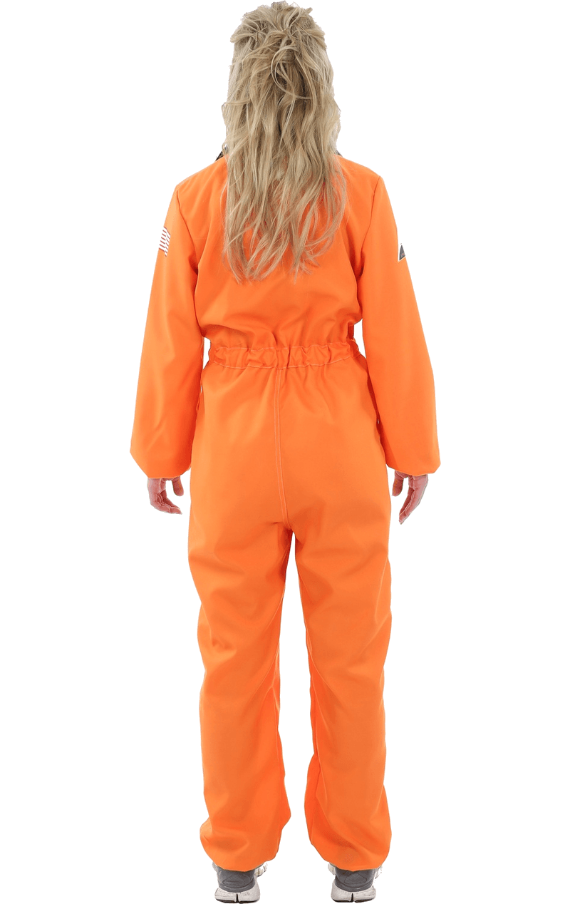 Womens Orange Astronaut Costume 3 Womens Orange Astronaut Costume - Image 3