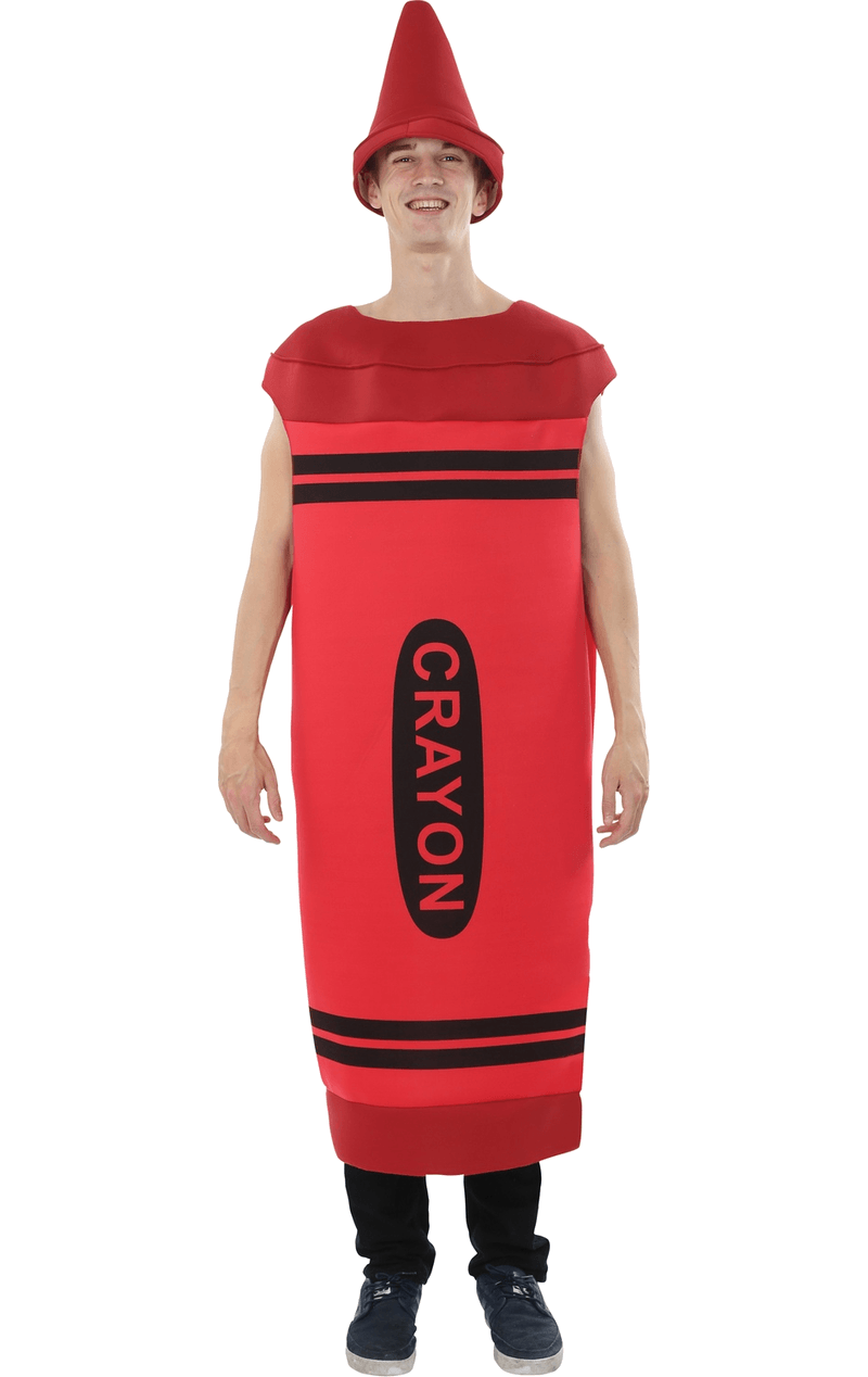 Adult Red Crayon Costume 1 Adult Red Crayon Costume