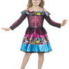 Smiffys Girls Day Of The Dead Dress Costume