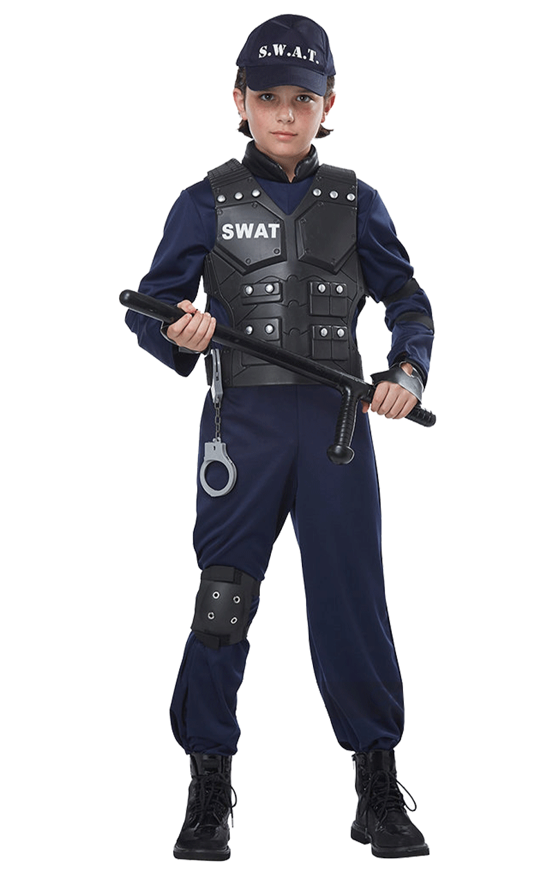 Kids SWAT Police Costume 1 Kids SWAT Police Costume