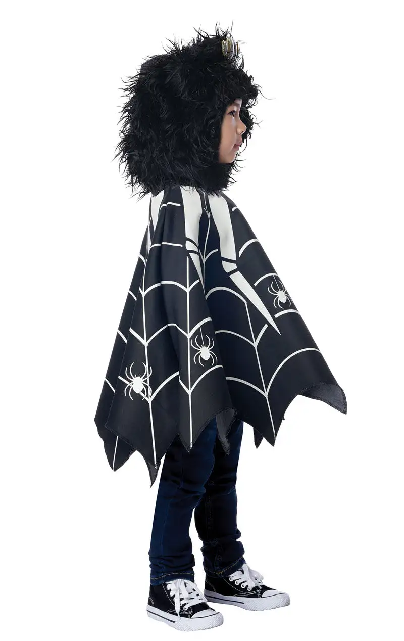 GENERIC Kids Glow-in-the-dark Spider Poncho Costume 3 GENERIC Kids Glow-in-the-dark Spider Poncho Costume - Image 3