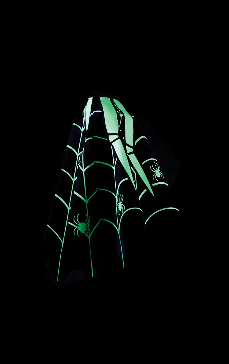 GENERIC Kids Glow-in-the-dark Spider Poncho Costume 4 GENERIC Kids Glow-in-the-dark Spider Poncho Costume - Image 4