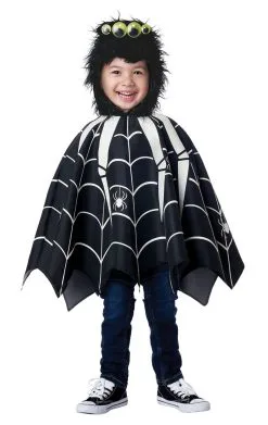 GENERIC Kids Glow-in-the-dark Spider Poncho Costume