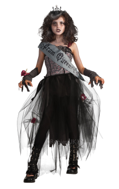 Kids Gothic Prom Queen Costume