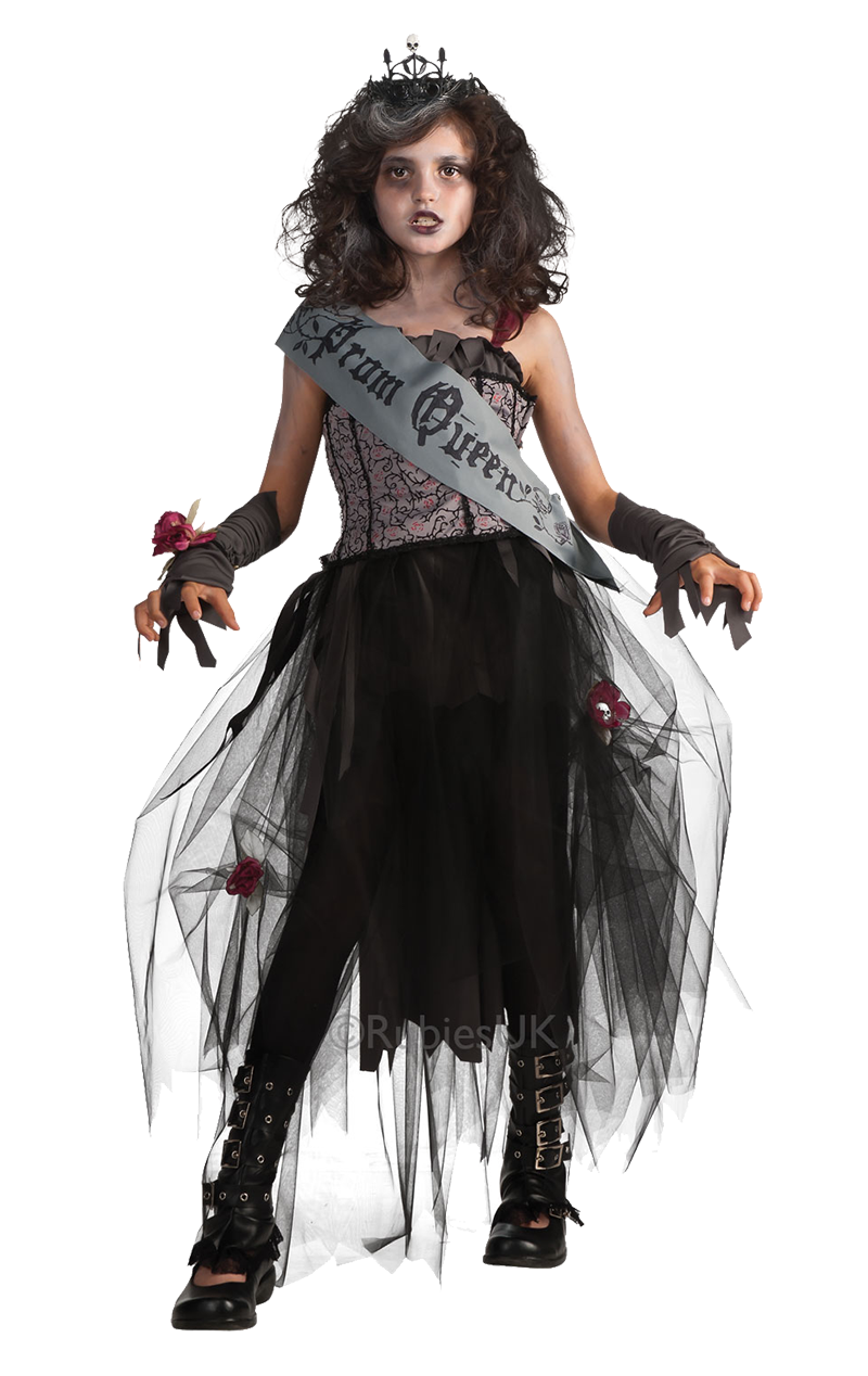 Kids Gothic Prom Queen Costume 1 Kids Gothic Prom Queen Costume