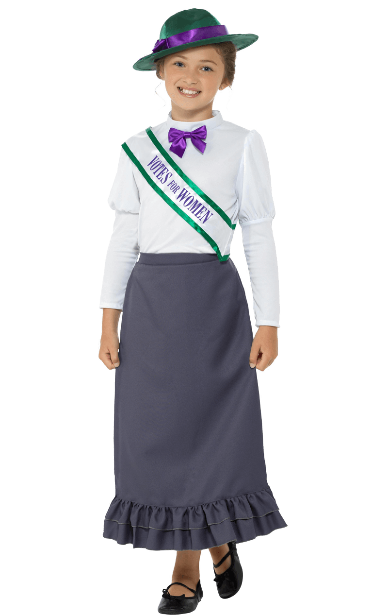 Smiffys Kids Victorian Suffragette Costume 1 Smiffys Kids Victorian Suffragette Costume