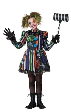 GENERIC Kids Neon Nightmare Clown Costume -Fancy Dress Shop 00035380a03