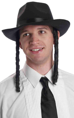 Forum Novelties Rabbi Hat With Payes Accessory