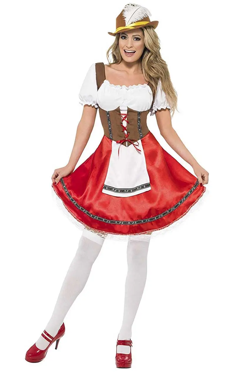 Smiffys Womans Red Bavarian Costume 1 Smiffys Womans Red Bavarian Costume