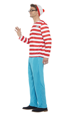 Smiffys Mens Where's Wally Costume -Fancy Dress Shop 00090292a02