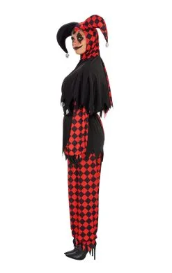 GENERIC Adult Halloween Evil Jester Costume -Fancy Dress Shop 00091383a03