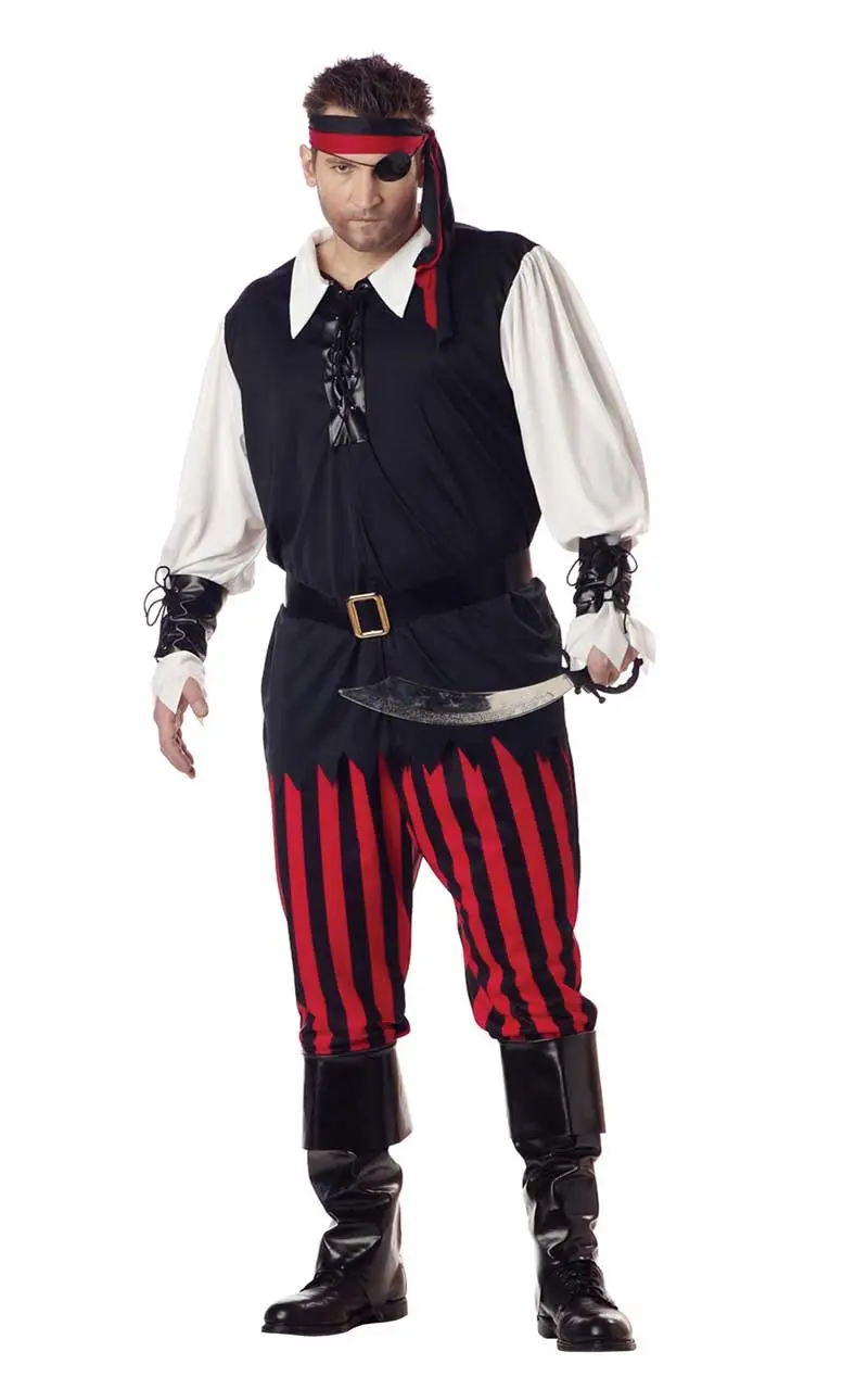 Mens Plus Size Peril Pirate Costume 1 Mens Plus Size Peril Pirate Costume