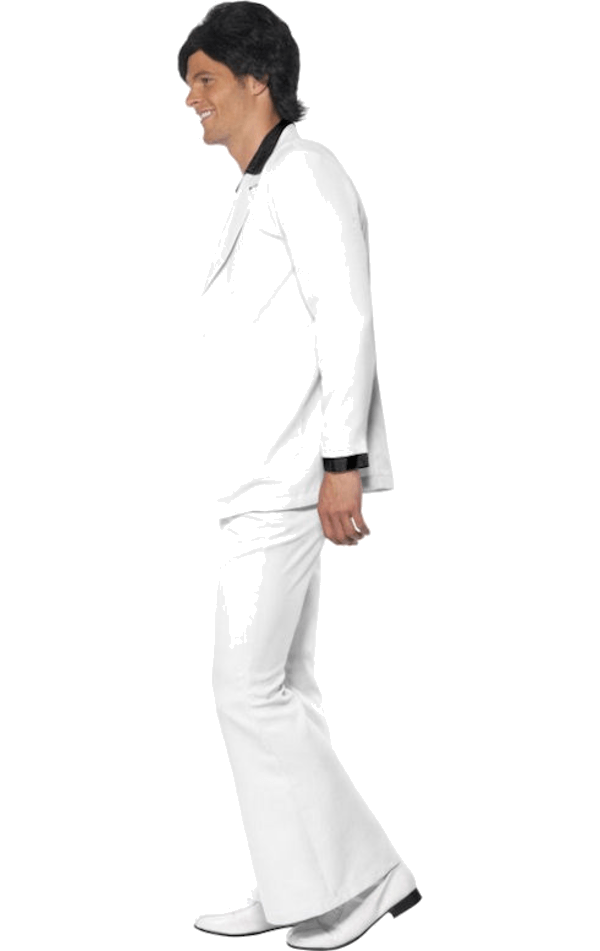 Smiffys 1970s White Suit Costume 2 Smiffys 1970s White Suit Costume - Image 2