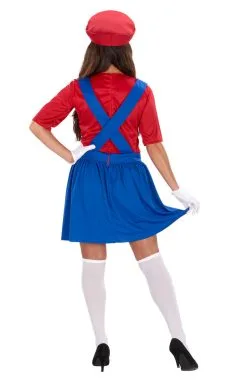 GENERIC Womens Red Italian Plumber Dress -Fancy Dress Shop 00096341a02