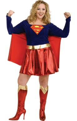 Womens Plus Size Supergirl Costume